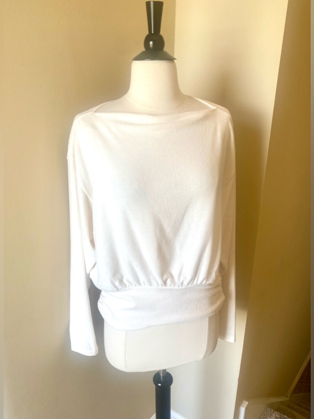 Loft Ruched Hem Boatneck Top - Small - New